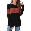 image:imageWIHOLL Womens Sweaters Trendy Color Block Tops Long Sleeve Shirts Fall Outfits Early Fall Fashion 2026 Winter ClothingCaramel