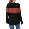 image:imageWIHOLL Womens Sweaters Trendy Color Block Tops Long Sleeve Shirts Fall Outfits Early Fall Fashion 2026 Winter ClothingCaramel