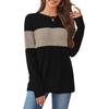 image:imageWIHOLL Womens Sweaters Trendy Color Block Tops Long Sleeve Shirts Fall Outfits Early Fall Fashion 2026 Winter ClothingKhaki
