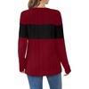 image:imageWIHOLL Womens Sweaters Trendy Color Block Tops Long Sleeve Shirts Fall Outfits Early Fall Fashion 2026 Winter ClothingRed Black
