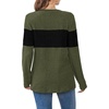 image:imageWIHOLL Womens Sweaters Trendy Color Block Tops Long Sleeve Shirts Fall Outfits Early Fall Fashion 2026 Winter ClothingUnique Army Green