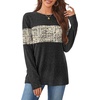 image:imageWIHOLL Womens Sweaters Trendy Color Block Tops Long Sleeve Shirts Fall Outfits Early Fall Fashion 2026 Winter ClothingUnique Beige Print