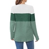 image:imageWIHOLL Womens Sweaters Trendy Color Block Tops Long Sleeve Shirts Fall Outfits Early Fall Fashion 2026 Winter ClothingUnique Green White