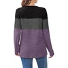 image:imageWIHOLL Womens Sweaters Trendy Color Block Tops Long Sleeve Shirts Fall Outfits Early Fall Fashion 2026 Winter ClothingUnique Grey Purple
