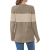image:imageWIHOLL Womens Sweaters Trendy Color Block Tops Long Sleeve Shirts Fall Outfits Early Fall Fashion 2026 Winter ClothingUnique Khaki Apricot