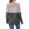 image:imageWIHOLL Womens Sweaters Trendy Color Block Tops Long Sleeve Shirts Fall Outfits Early Fall Fashion 2026 Winter ClothingUnique Pink Grey
