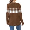 image:imageWIHOLL Womens Sweaters Trendy Color Block Tops Long Sleeve Shirts Fall Outfits Early Fall Fashion 2026 Winter ClothingUnique Plaid