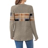 image:imageWIHOLL Womens Sweaters Trendy Color Block Tops Long Sleeve Shirts Fall Outfits Early Fall Fashion 2026 Winter ClothingUnique Plaid Brown