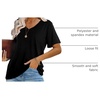 image:imageWIHOLL Womens Tops Casual Short Sleeve V Neck Summer T Shirts Fashion Spring Clothes0black