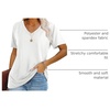 image:imageWIHOLL Womens Tops Casual Short Sleeve V Neck Summer T Shirts Fashion Spring Clothes0white