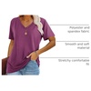 image:imageWIHOLL Womens Tops Casual Short Sleeve V Neck Summer T Shirts Fashion Spring Clothes3purple