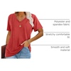 image:imageWIHOLL Womens Tops Casual Short Sleeve V Neck Summer T Shirts Fashion Spring Clothes3red