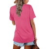 image:imageWIHOLL Womens Tops Casual Short Sleeve V Neck Summer T Shirts Fashion Spring Clothes3rose Red