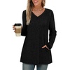 image:imageWIHOLL Womens Tops Fall Fahion 2025 Long Sleeve Shirts Casual Lightweight Tunic Sweaters Fashion Winter Clothing0black