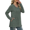 image:imageWIHOLL Womens Tops Fall Fahion 2025 Long Sleeve Shirts Casual Lightweight Tunic Sweaters Fashion Winter Clothing0green