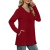 image:imageWIHOLL Womens Tops Fall Fahion 2025 Long Sleeve Shirts Casual Lightweight Tunic Sweaters Fashion Winter Clothing1burgundy