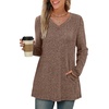 image:imageWIHOLL Womens Tops Fall Fahion 2025 Long Sleeve Shirts Casual Lightweight Tunic Sweaters Fashion Winter Clothing1coffee