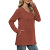 image:imageWIHOLL Womens Tops Fall Fahion 2025 Long Sleeve Shirts Casual Lightweight Tunic Sweaters Fashion Winter Clothing2caramel