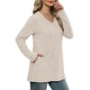 image:imageWIHOLL Womens Tops Fall Fahion 2025 Long Sleeve Shirts Casual Lightweight Tunic Sweaters Fashion Winter Clothing2khaki