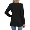 image:imageWIHOLL Womens Tops Long Sleeve Fall Shirts Babydoll Peplum Tops for Women V Neck Tunic Dressy Casual BlousesBlack