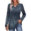 image:imageWIHOLL Womens Tops Long Sleeve Fall Shirts Babydoll Peplum Tops for Women V Neck Tunic Dressy Casual BlousesEthnic Blue