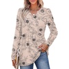 image:imageWIHOLL Womens Tops Long Sleeve Fall Shirts Babydoll Peplum Tops for Women V Neck Tunic Dressy Casual BlousesFloral Beige