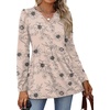 image:imageWIHOLL Womens Tops Long Sleeve Fall Shirts Babydoll Peplum Tops for Women V Neck Tunic Dressy Casual BlousesFloral Beige
