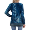 image:imageWIHOLL Womens Tops Long Sleeve Fall Shirts Babydoll Peplum Tops for Women V Neck Tunic Dressy Casual BlousesFloral Blue