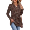 image:imageWIHOLL Womens Tops Long Sleeve Fall Shirts Babydoll Peplum Tops for Women V Neck Tunic Dressy Casual BlousesLittle Flowers