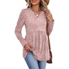 image:imageWIHOLL Womens Tops Long Sleeve Fall Shirts Babydoll Peplum Tops for Women V Neck Tunic Dressy Casual BlousesPink Dots