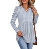 image:imageWIHOLL Womens Tops Long Sleeve Fall Shirts Babydoll Peplum Tops for Women V Neck Tunic Dressy Casual BlousesStriped Blue
