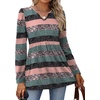image:imageWIHOLL Womens Tops Long Sleeve Fall Shirts Babydoll Peplum Tops for Women V Neck Tunic Dressy Casual BlousesStriped Pink