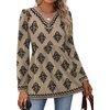 image:imageWIHOLL Womens Tops Long Sleeve Fall Shirts Babydoll Peplum Tops for Women V Neck Tunic Dressy Casual BlousesWestern Print
