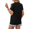 image:imageWIHOLL Womens Tops Short Sleeve Shirts Summer Outfits 2026 Spring Dressy Casual Clothes ClothingBlack