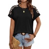 image:imageWIHOLL Womens Tops Short Sleeve Shirts Summer Outfits 2026 Spring Dressy Casual Clothes ClothingBlack