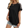 image:imageWIHOLL Womens Tops Short Sleeve Shirts Summer Outfits 2026 Spring Dressy Casual Clothes ClothingBlack