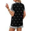 image:imageWIHOLL Womens Tops Short Sleeve Shirts Summer Outfits 2026 Spring Dressy Casual Clothes ClothingBlack Print
