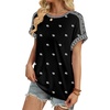 image:imageWIHOLL Womens Tops Short Sleeve Shirts Summer Outfits 2026 Spring Dressy Casual Clothes ClothingBlack Print