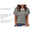 image:imageWIHOLL Womens Tops Short Sleeve Shirts Summer Outfits 2026 Spring Dressy Casual Clothes ClothingBlackGrey Stripes