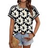 image:imageWIHOLL Womens Tops Short Sleeve Shirts Summer Outfits 2026 Spring Dressy Casual Clothes ClothingFloral