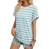 image:imageWIHOLL Womens Tops Short Sleeve Shirts Summer Outfits 2026 Spring Dressy Casual Clothes ClothingLake Stripes
