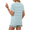 image:imageWIHOLL Womens Tops Short Sleeve Shirts Summer Outfits 2026 Spring Dressy Casual Clothes ClothingLake Stripes