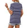 image:imageWIHOLL Womens Tops Short Sleeve Shirts Summer Outfits 2026 Spring Dressy Casual Clothes ClothingNavy Stripes