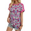image:imageWIHOLL Womens Tops Short Sleeve Shirts Summer Outfits 2026 Spring Dressy Casual Clothes ClothingPink Print