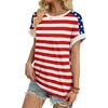image:imageWIHOLL Womens Tops Short Sleeve Shirts Summer Outfits 2026 Spring Dressy Casual Clothes ClothingUsa Flag