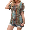 image:imageWIHOLL Womens Tops Summer Short Sleeve Shirts Square Neck Spring Outfits 2026 Fashion Clothing BlousesBoho