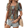 image:imageWIHOLL Womens Tops Summer Short Sleeve Shirts Square Neck Spring Outfits 2026 Fashion Clothing BlousesBoho