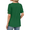 image:imageWIHOLL Womens Tops Summer Short Sleeve Shirts Square Neck Spring Outfits 2026 Fashion Clothing BlousesGreen