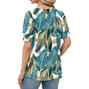 image:imageWIHOLL Womens Tops Summer Short Sleeve Shirts Square Neck Spring Outfits 2026 Fashion Clothing BlousesPalm Leaves