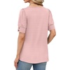 image:imageWIHOLL Womens Tops Summer Short Sleeve Shirts Square Neck Spring Outfits 2026 Fashion Clothing BlousesPink Stripes